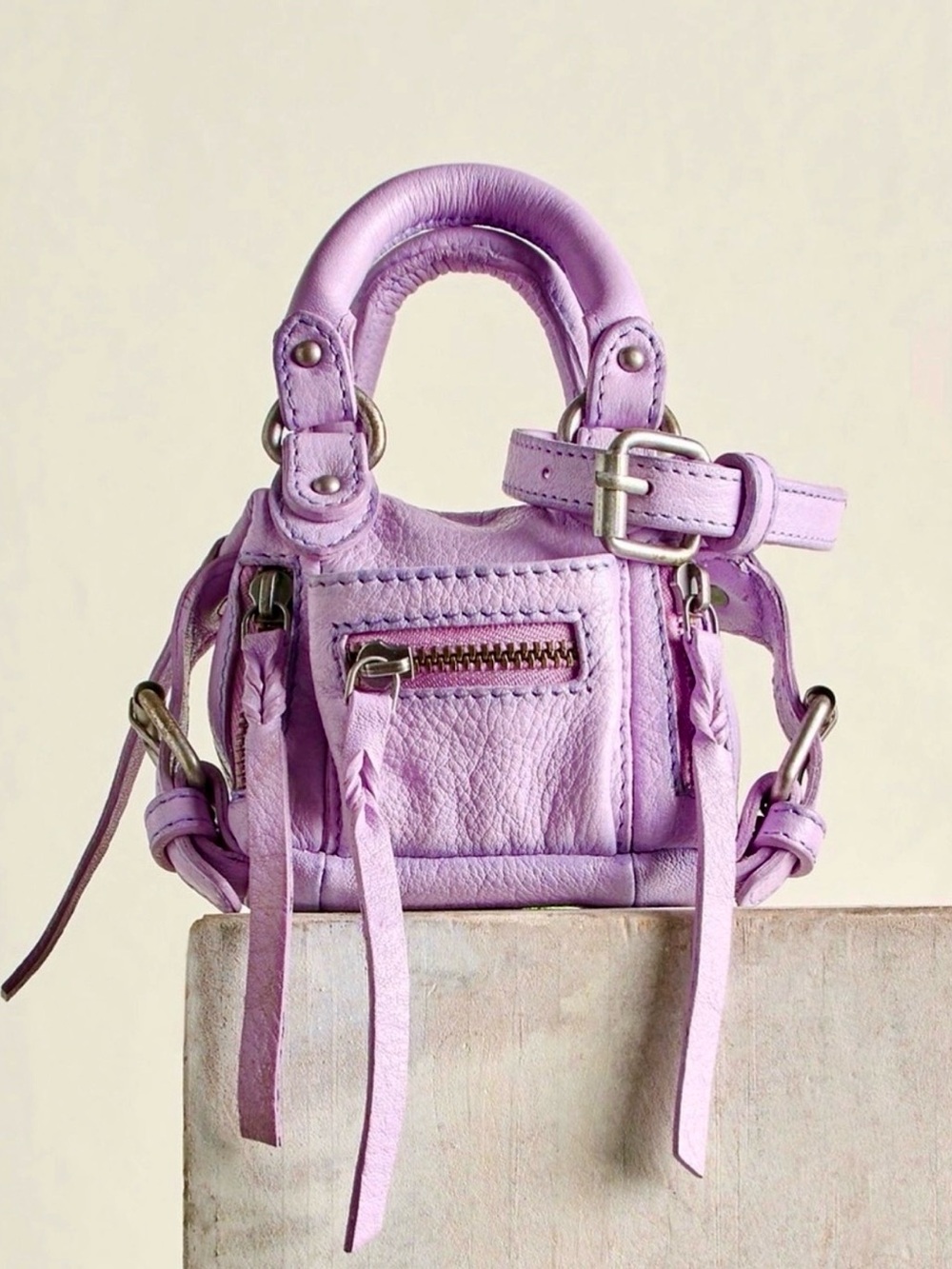 💜🔥NWT! LILAC MICRO EMERSON tote bag Free People / We The Free